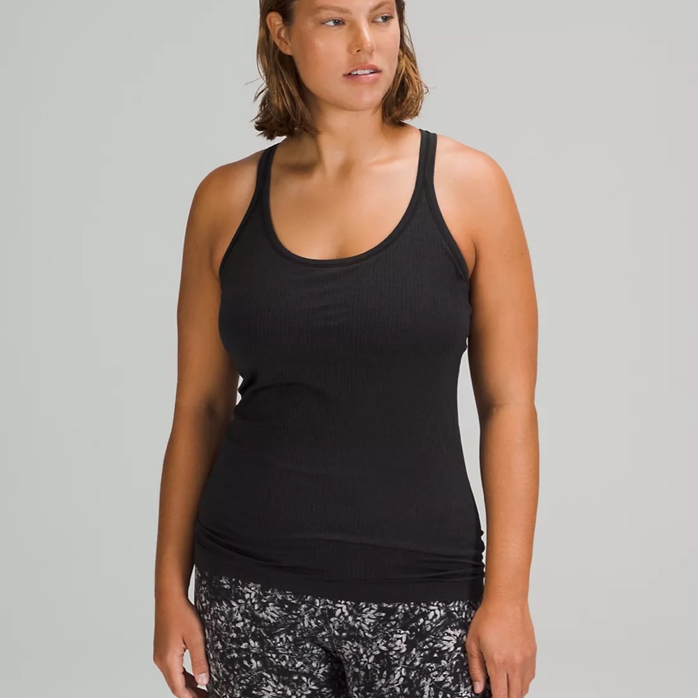 lululemon ebb to street shelf bra tank top